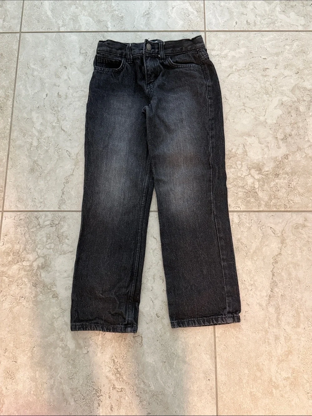 Cat & Jack Men's Straight Black Washed Jeans